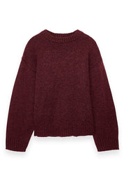 Pull en maille bordeau