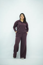 Ensemble Sweats & Pantalon Large – Prune