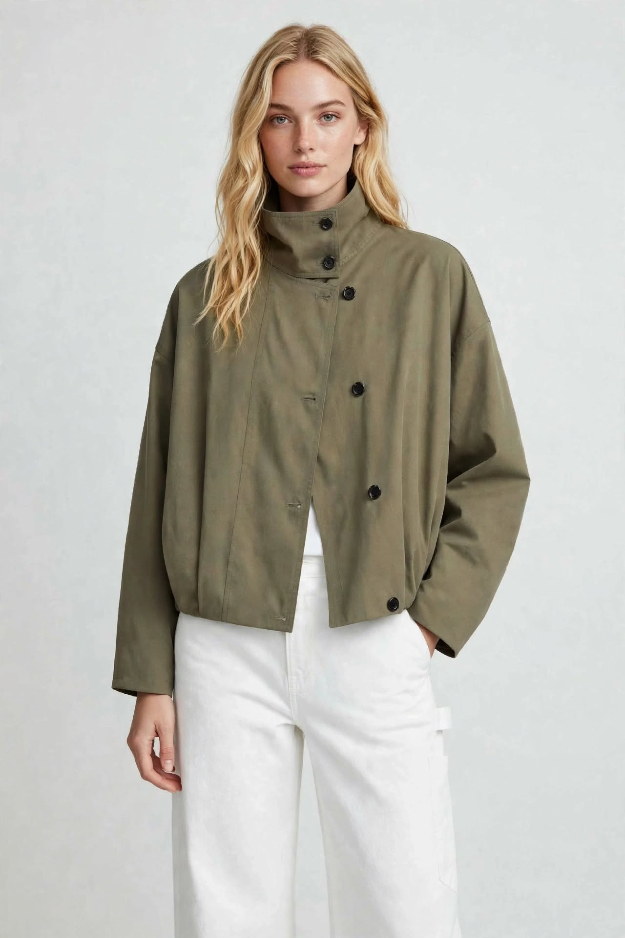 Bomber Court Oversize - Vert Kaki