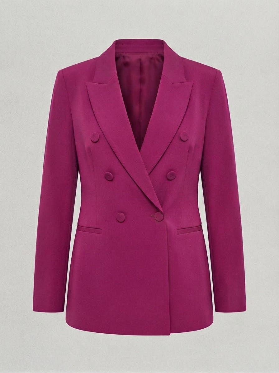 Blazer de costume élégant à double boutonnage