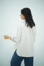 Chemise Élégante à Rayures Grises