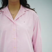 Chemise Rose Pastel à Manches Longues