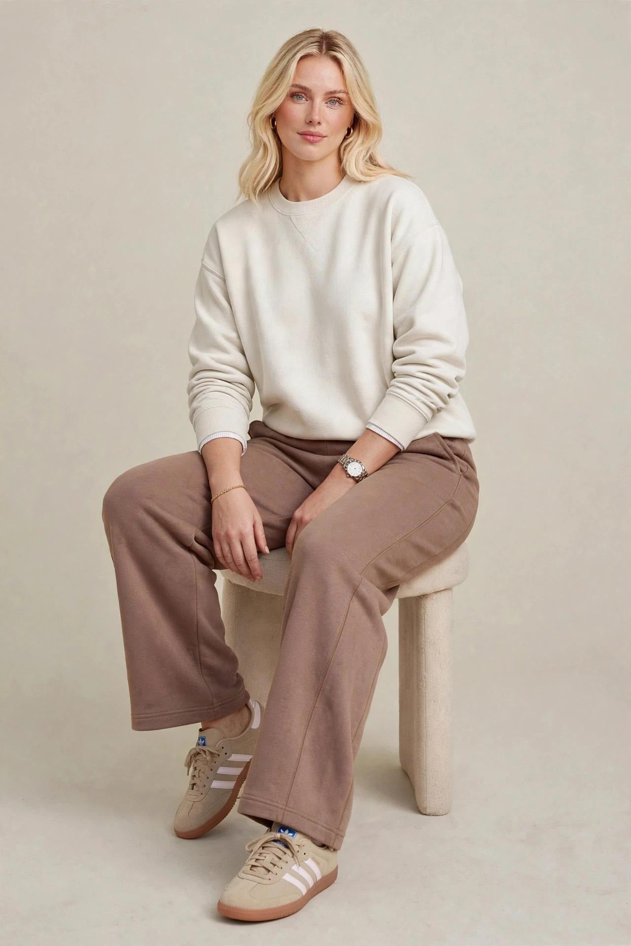 Pantalon jogging taupe mocha