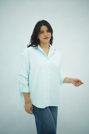 Chemise Oversize Vert Menthe Clair