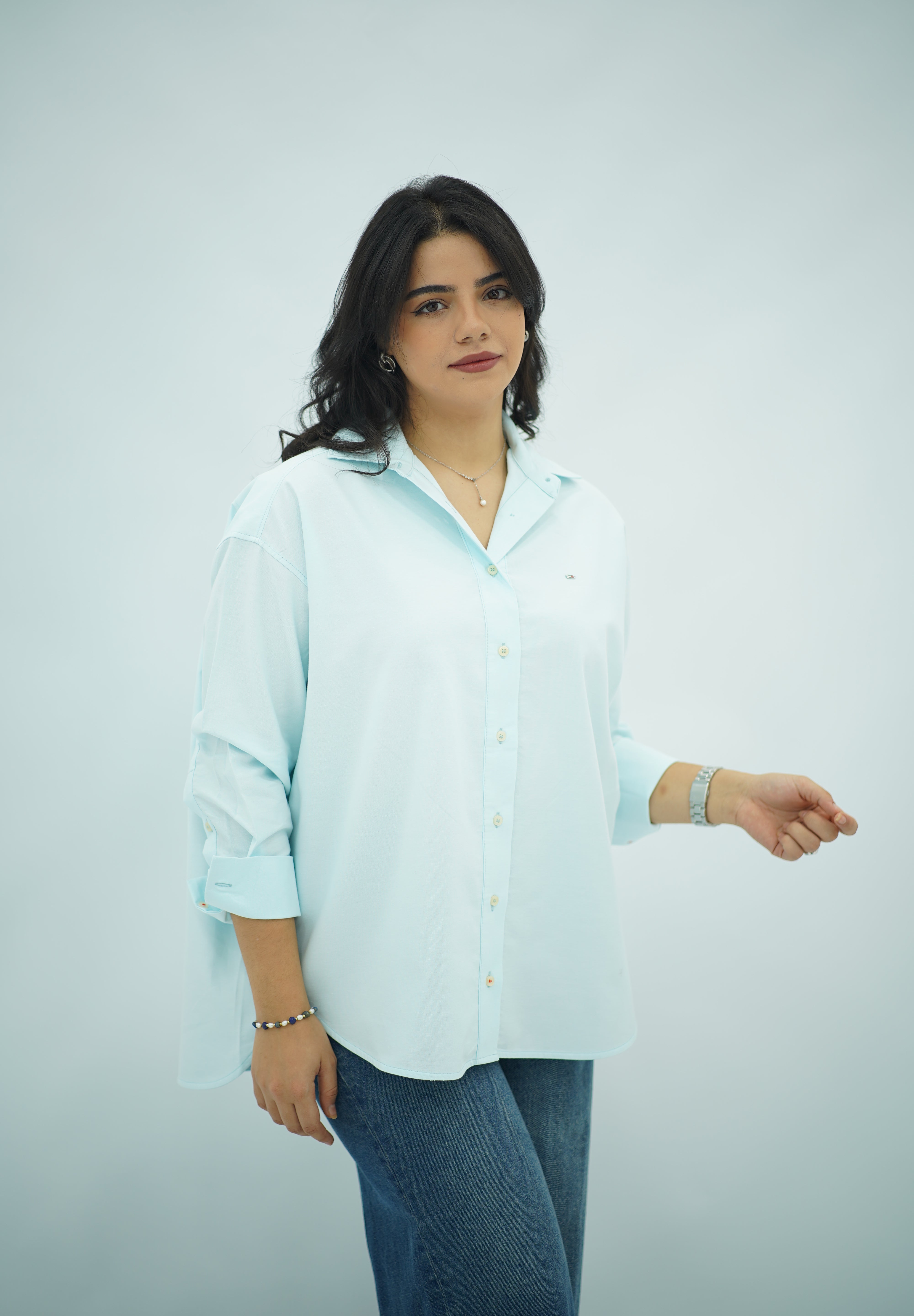 Chemise Oversize Vert Menthe Clair