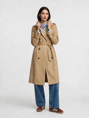 Trench-coat Long Camel Élégant