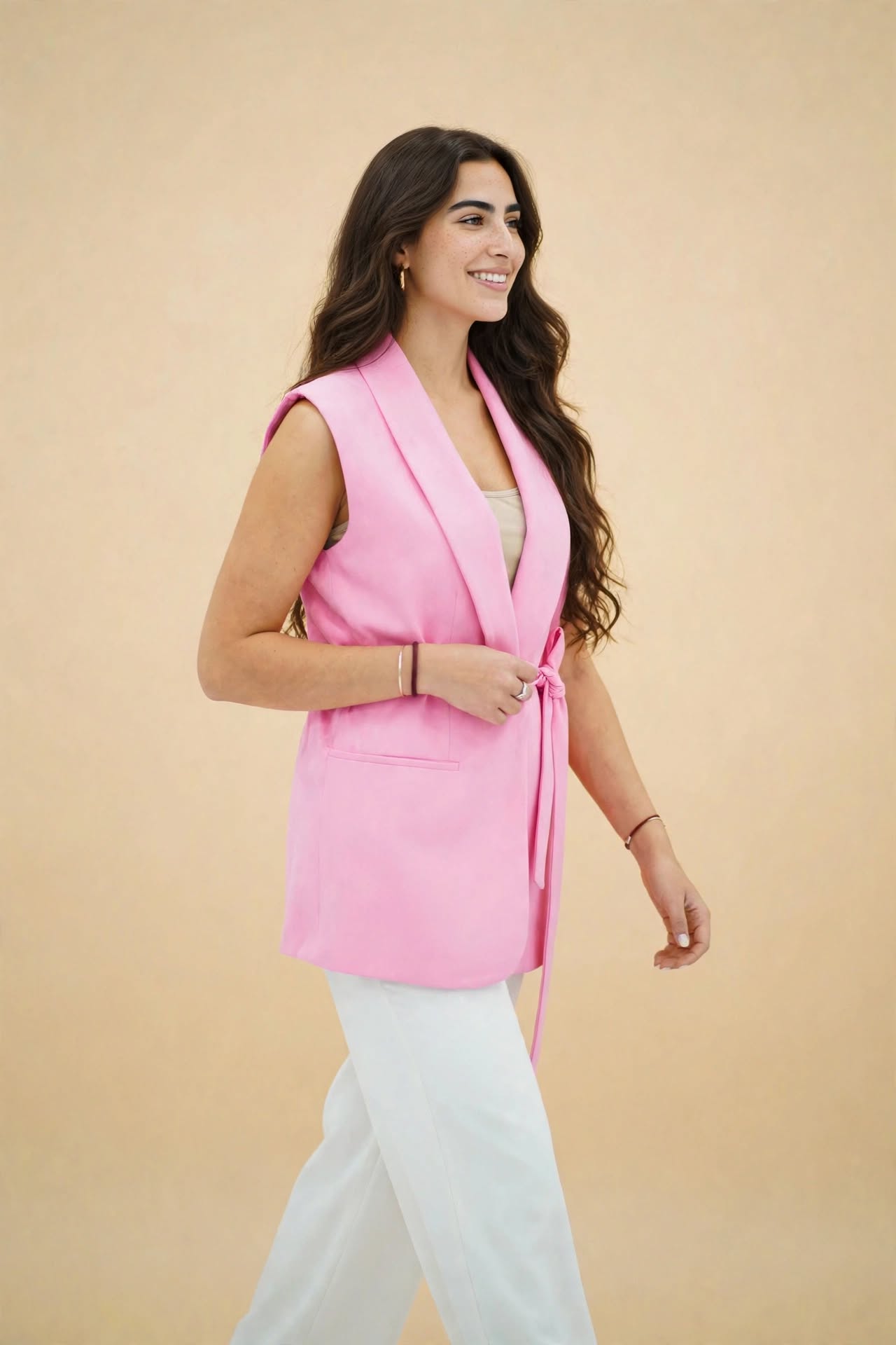 Gilet Sans Manches - Rose