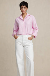 Chemise Rose Pastel à Manches Longues