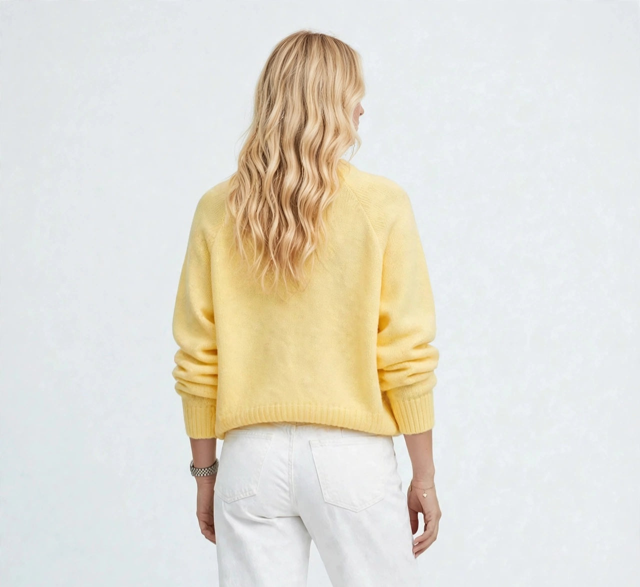 Pull en maille jaune 💛