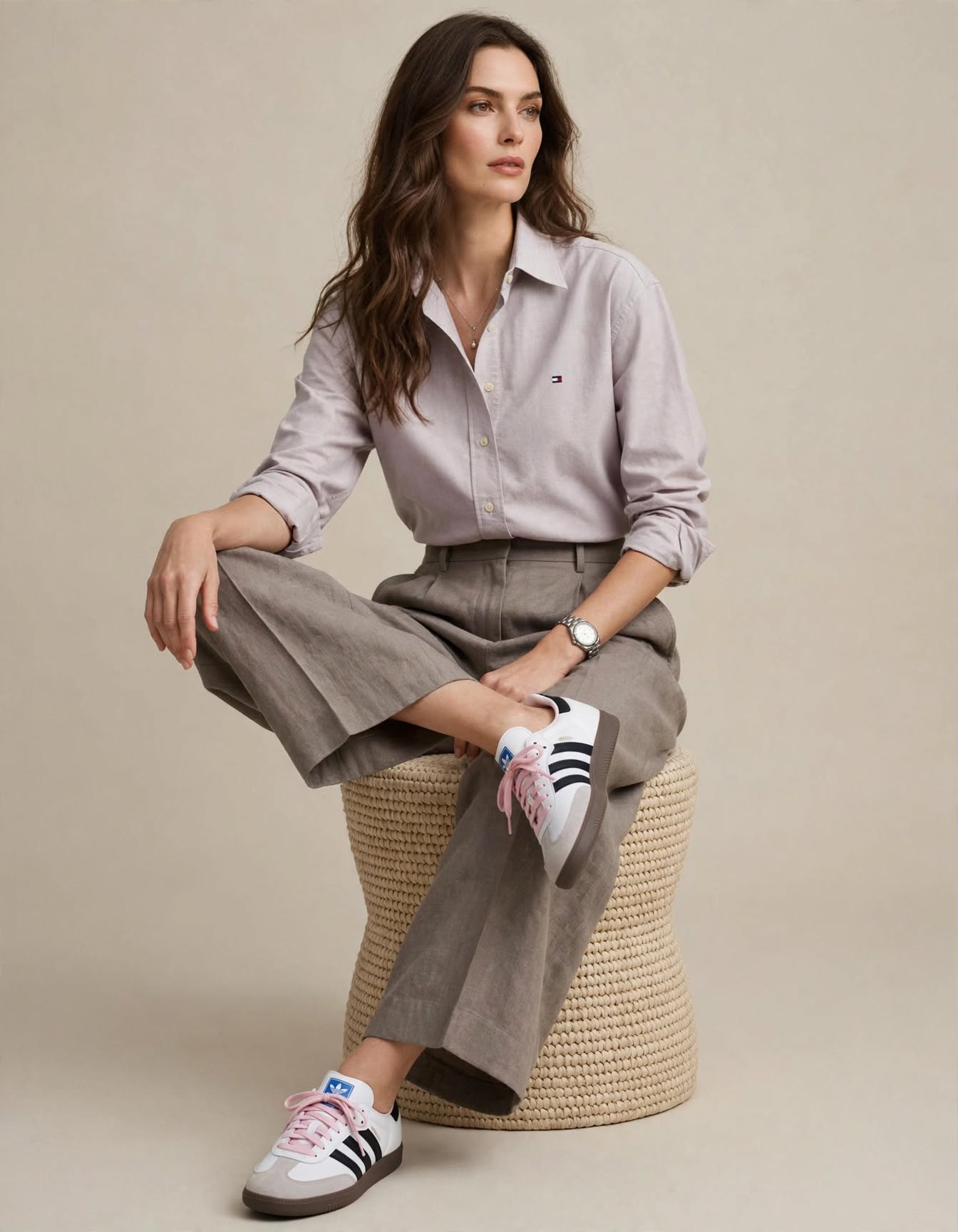 Chemise Oversize Mauve Pâle