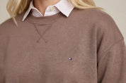 Sweat-shirt Col Rond Taupe Mocha