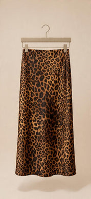 Jupe midi imprimé animalier