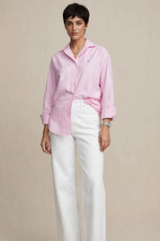 Chemise Rose Pastel à Manches Longues