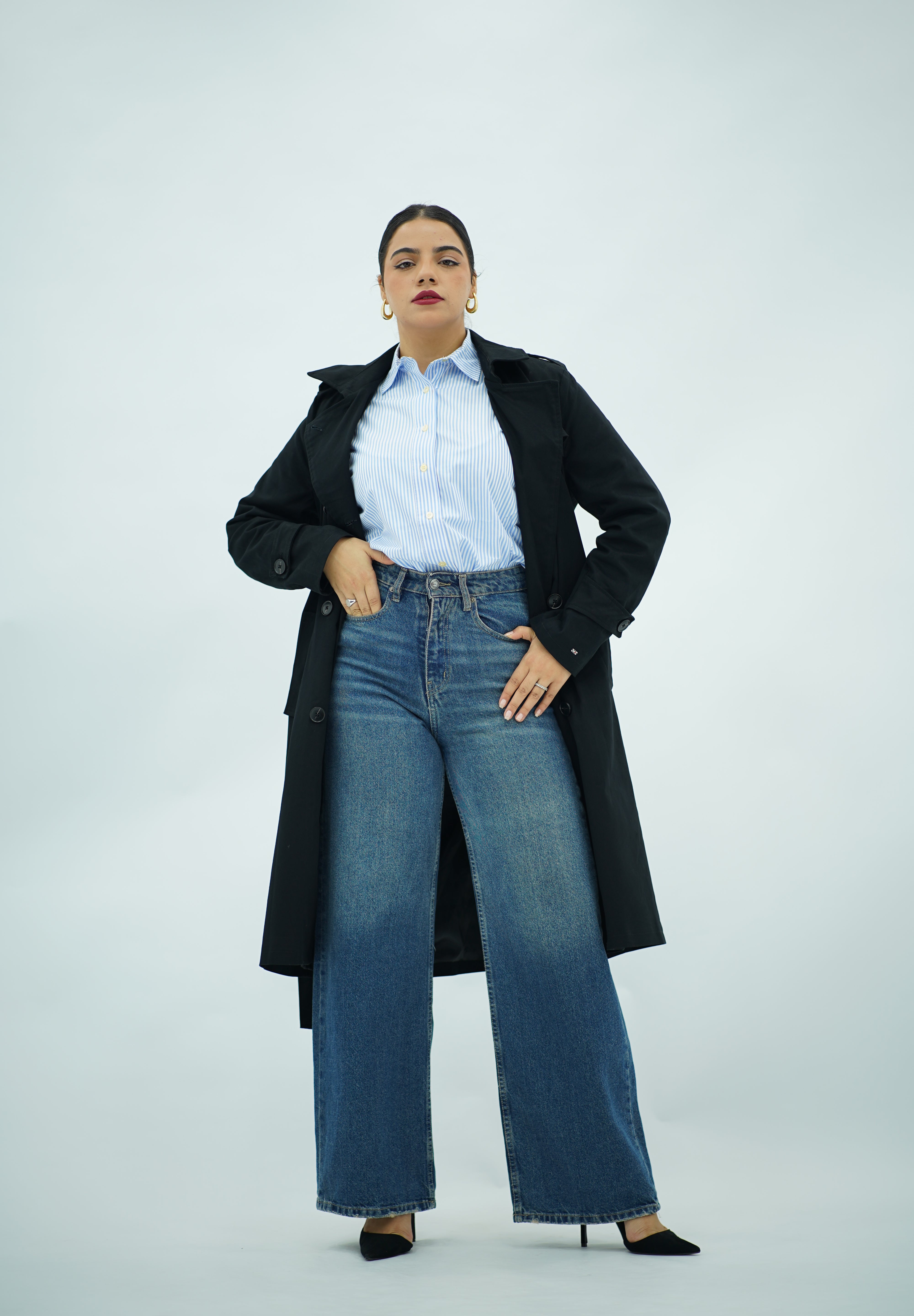 Trench-coat Long Noir