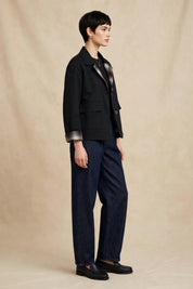 Jacket Double Face Noire & Revers Imprimé