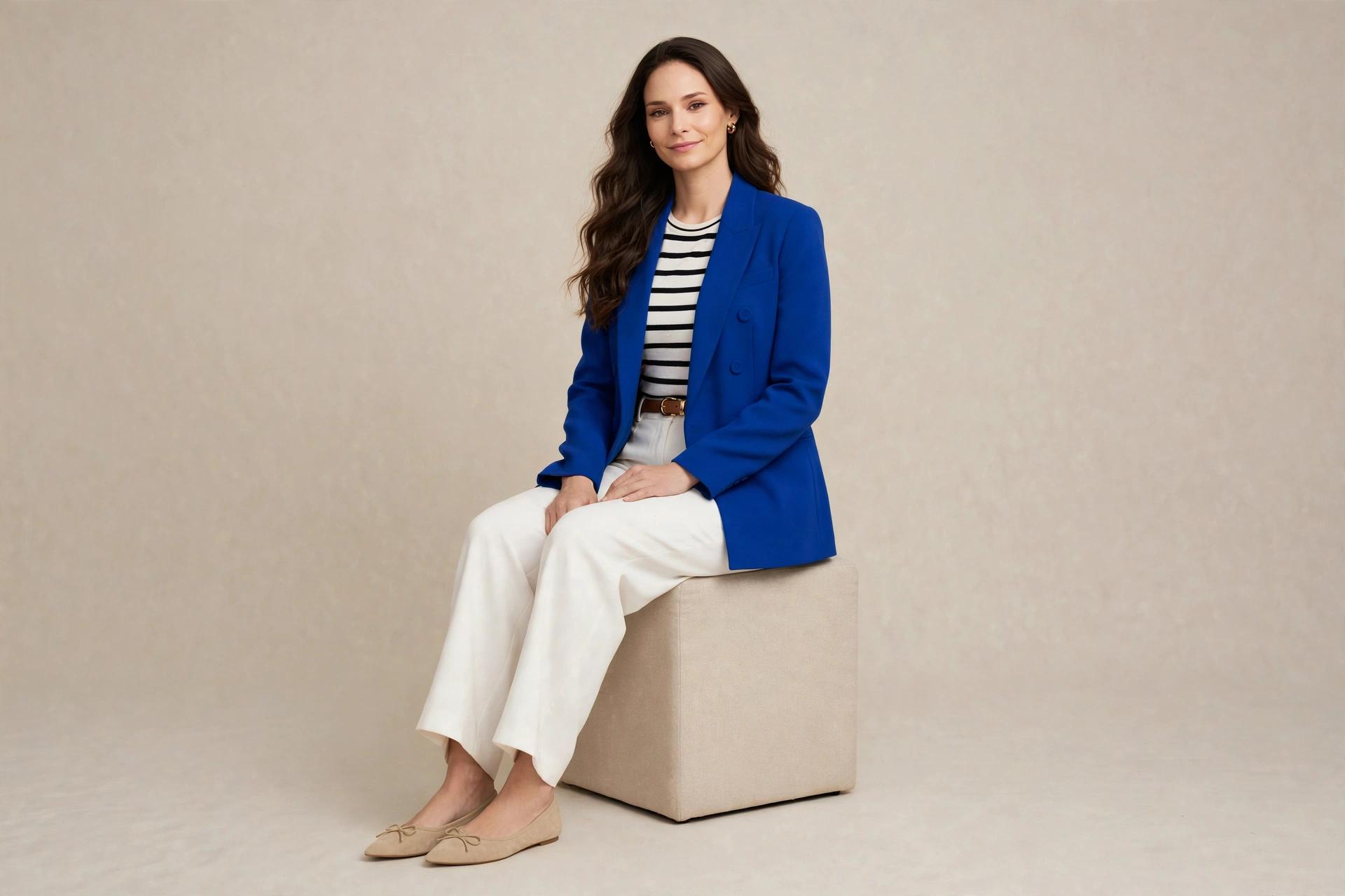 Blazer de costume à double boutonnage