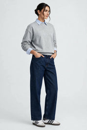 Sweat-shirt Col Rond Gris