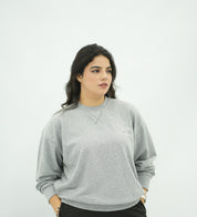 Sweat-shirt Col Rond Gris