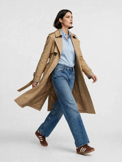 Trench-coat Long Camel Élégant