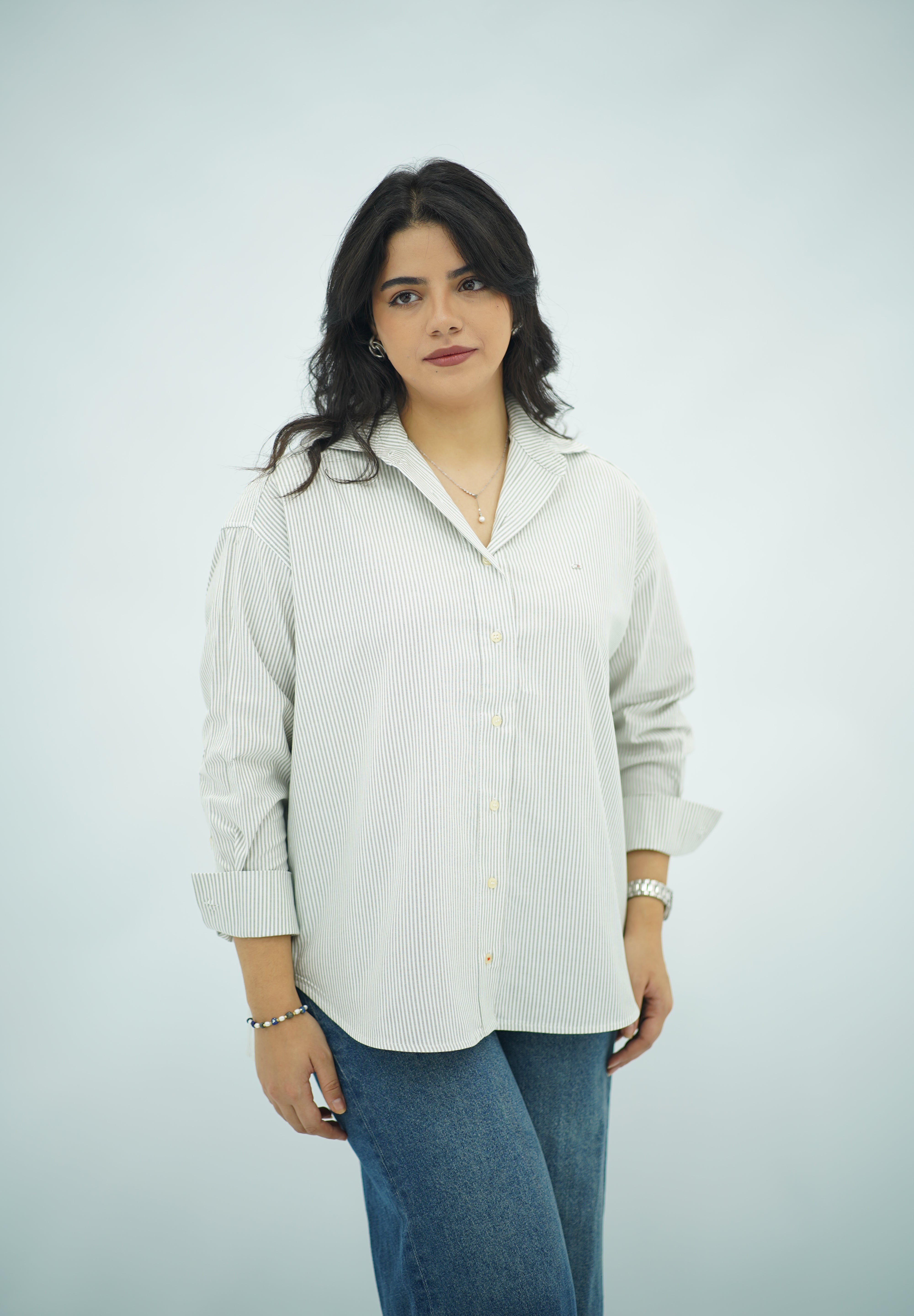 Chemise Élégante à Rayures Grises