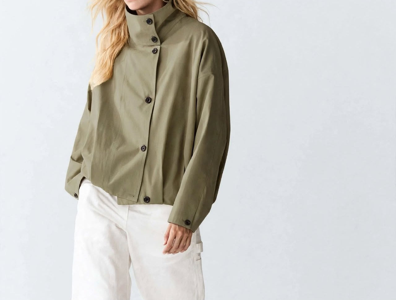 Bomber Court Oversize - Vert Kaki