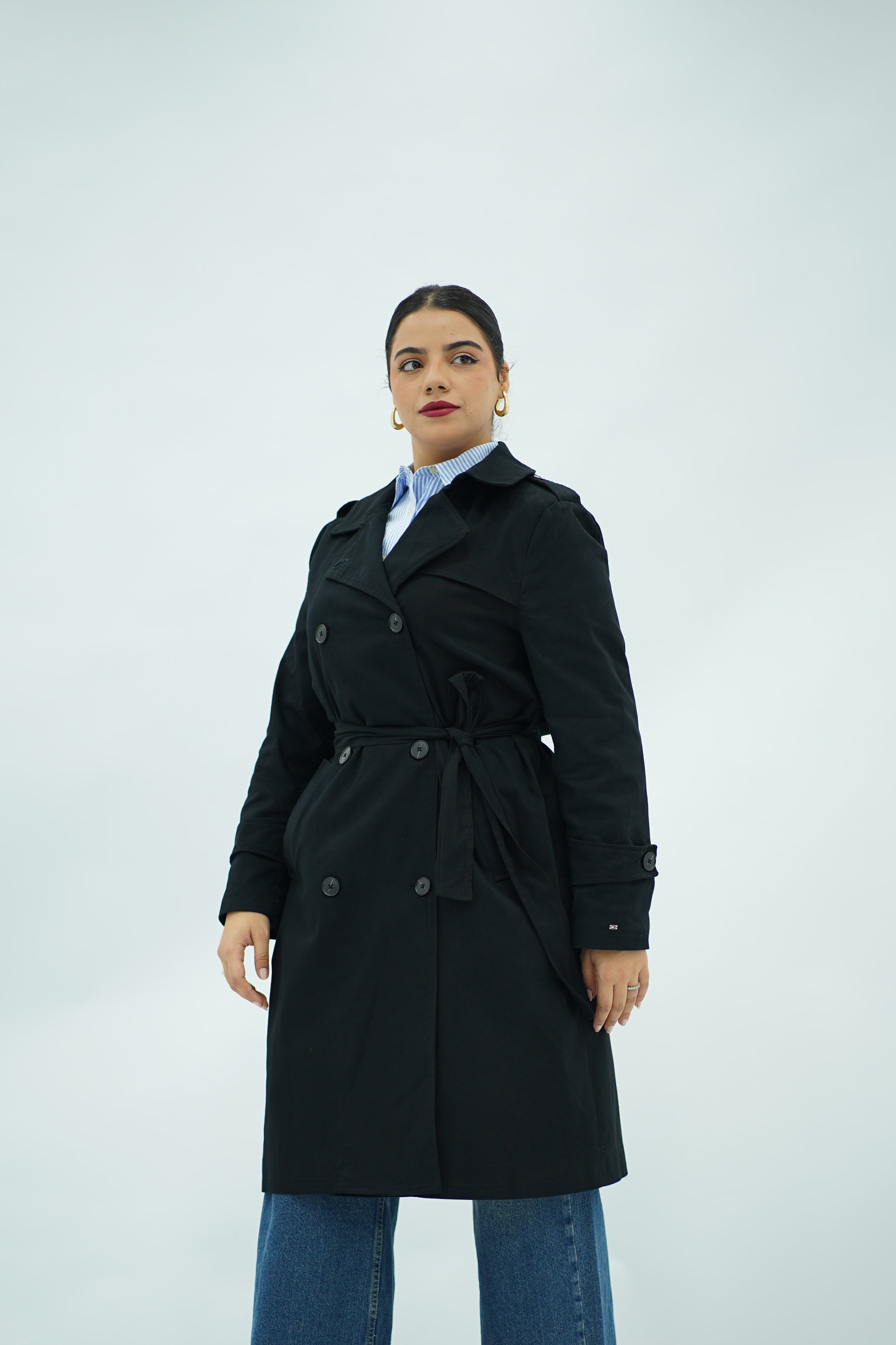 Trench-coat Long Noir