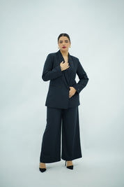Tailleur élégant à rayures fines