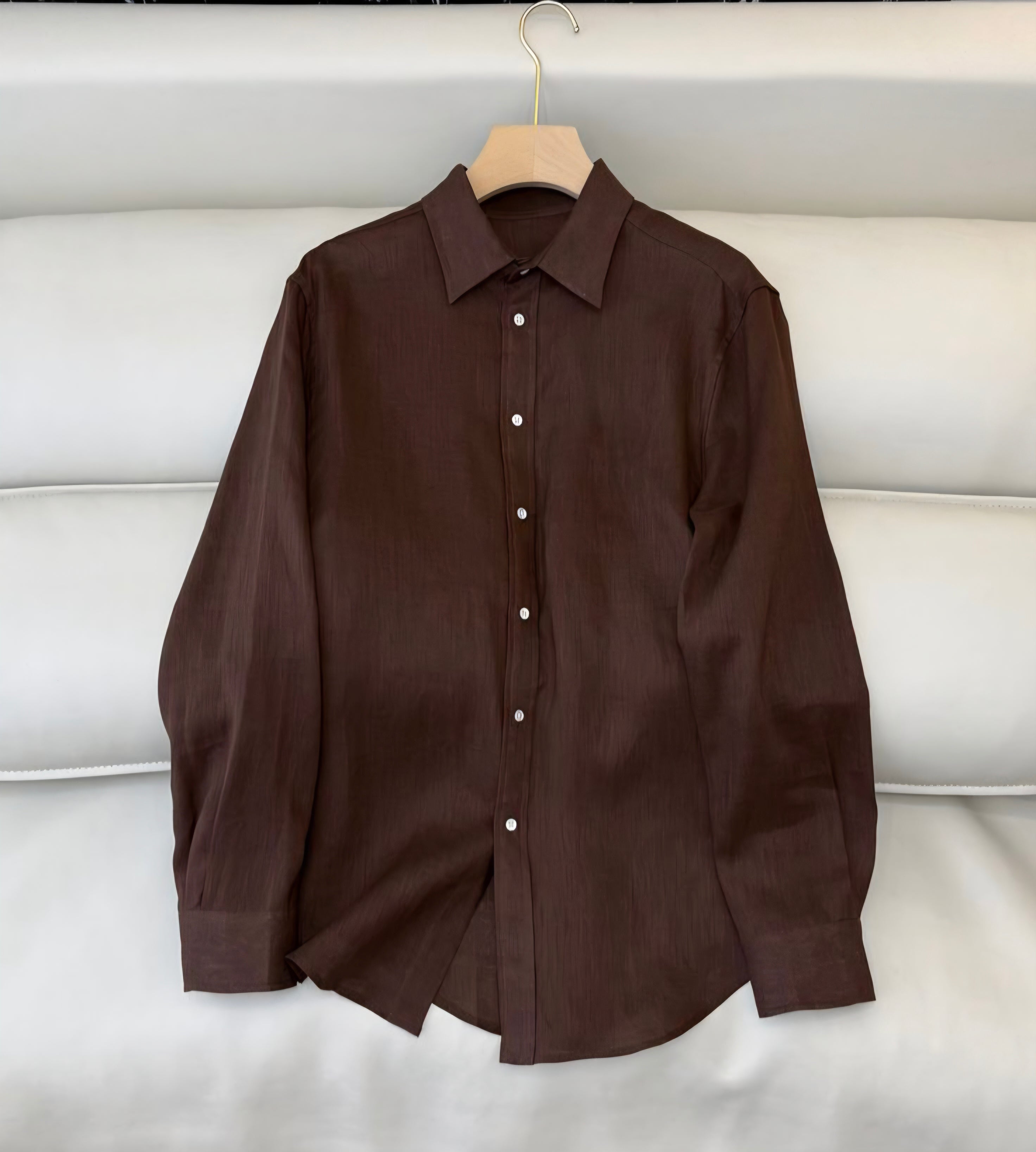 Chemise Minimaliste Marron