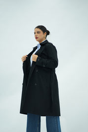 Trench-coat Long Noir
